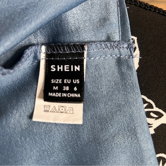 Shein Women Tops Sexy Plain One Shoulder null Olive Green & Blue NWOT - Picture 10 of 12